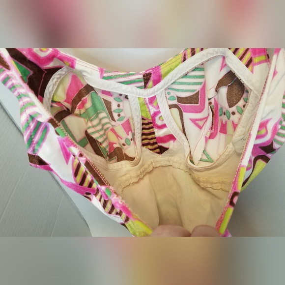 Vintage 60s Retro Floral Bathing Suit Roxanne Size 12/34 C cup - Picture 3 of 13